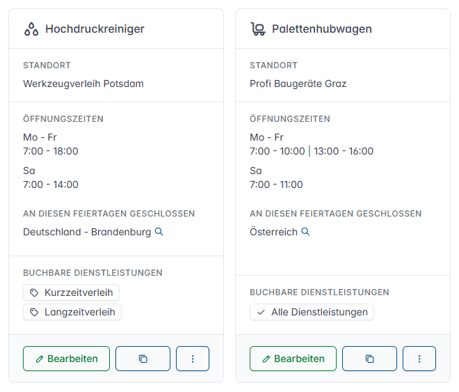 Online Terminplaner Ressourcen Geräte
