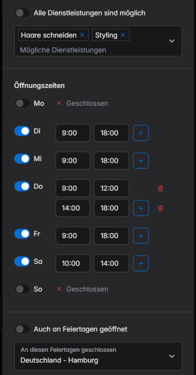 Online Terminplaner Ressourcen Öffnungszeiten Und Dienstleistungen