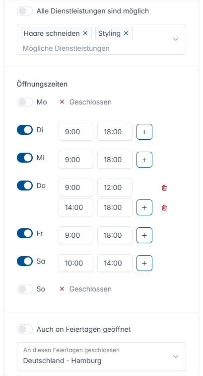 Online Terminplaner Ressourcen Öffnungszeiten Und Dienstleistungen