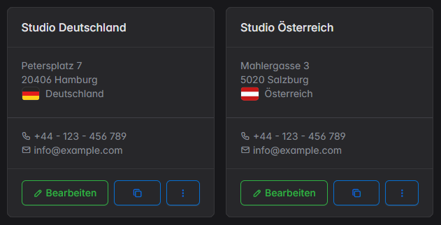 Online Terminplaner Standorte